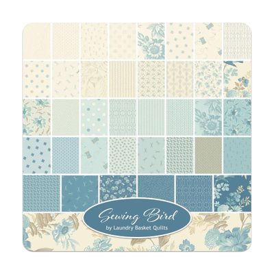 Sewing Bird Charm Pack - by Laundry Basket Quilts for Andover Fabrics