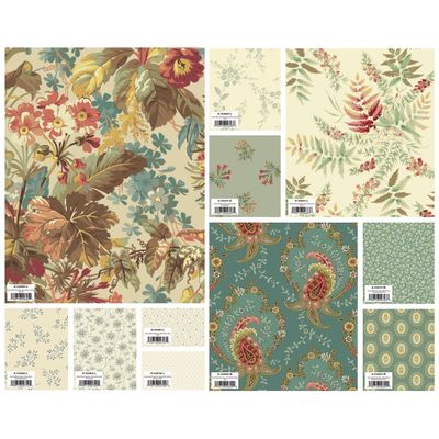 Blue Willow Secret Stash Favourites Charm Pack - by Laundry Basket Quilts for Andover Fabrics