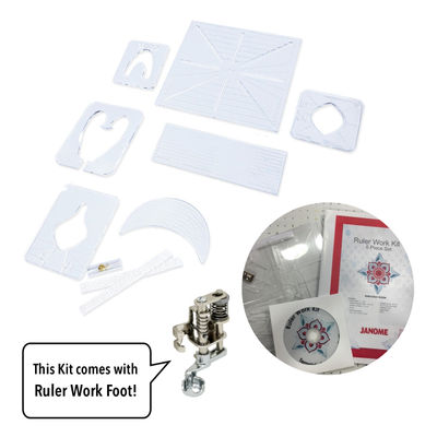 Janome Ruler Work Kit + Foot (202-441-009) for High Shank 9mm / 7mm