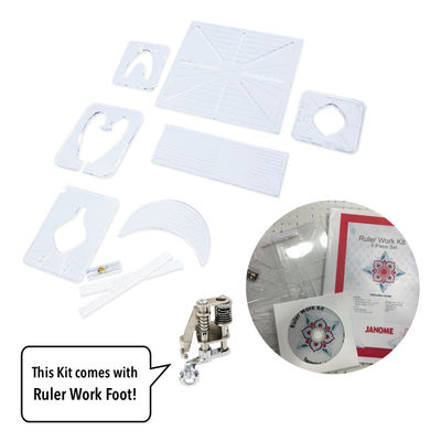 Janome Ruler Work Kit + Foot (202-442-000) for Low Shank Top Loading Models
