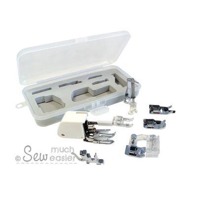 Patchwork Quilter's Sewing Machine Presser Foot Set (Universal for Low Shank 7mm machines)