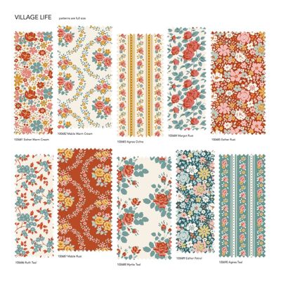 Tilda Fabric - Village Life Fat Eighth 1/8 Bundle