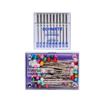 Gutermann Sew-All Thread Set - 12 Reels + Schmetz Needles & Prym Pins