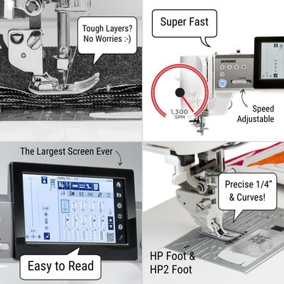 Janome Continental M8 Professional with Stitch Regulator & AcuFeed + The 9mm Ultimate Feet Set
