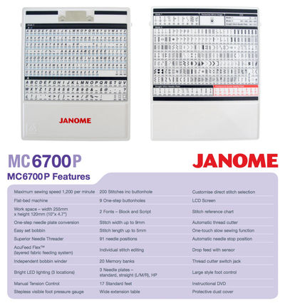 Janome Memory Craft MC6700P Semi-Industrial Sewing Machine - Best for Quilting Pro