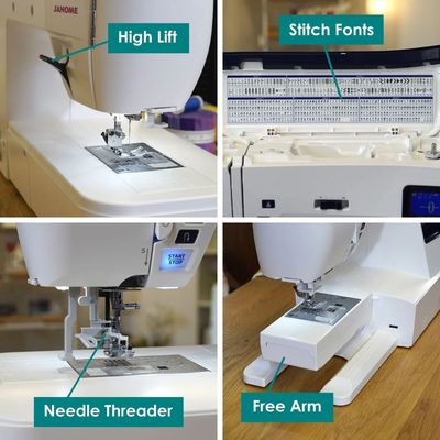 Janome Skyline S6 AE Sewing Machine + The 9mm Ultimate Feet Set for Better Value