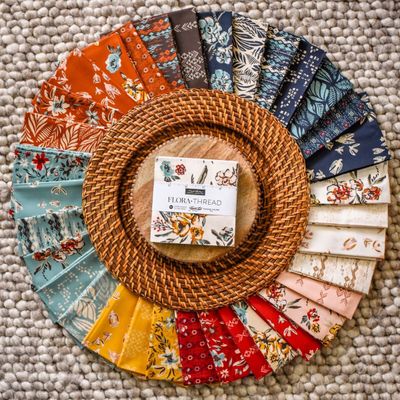 Moda Fabric Flora + Thread by Fancy That  - Charm Pack