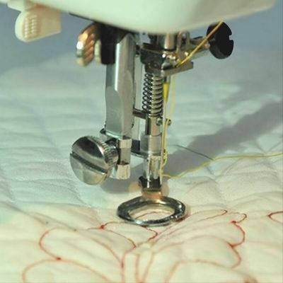 Darning Foot Low Shank Metal Hoop for Free-Motion Quilting (Low Shank for 7mm & 5mm machines)