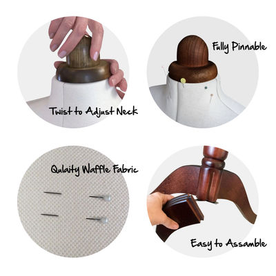 Adjustoform Lady Valet Mannequin Medium Size 14 - 20 in Natural