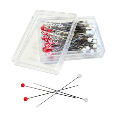 Glass Head Ball-Point Stretch Pins (also for Silk & Lace) 35mm x 20 boxes
