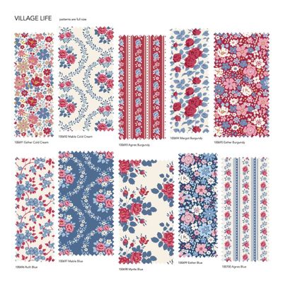Tilda Fabric - Village Life Fat Eighth 1/8 Bundle
