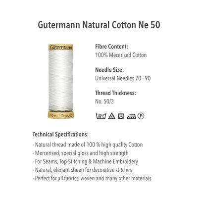 Gutermann 100% Mercerised Cotton Sewing Thread Box - 30 Reels