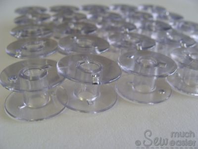 Pack of 100 Empty Plastic Bobbins