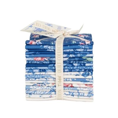 Tilda Fabric - Something Blue Fat Eighth 1/8 Bundle
