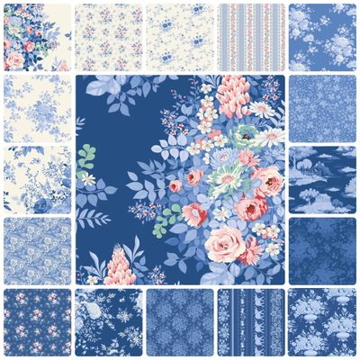 Tilda Fabric - Something Blue 5 inch Charm Pack
