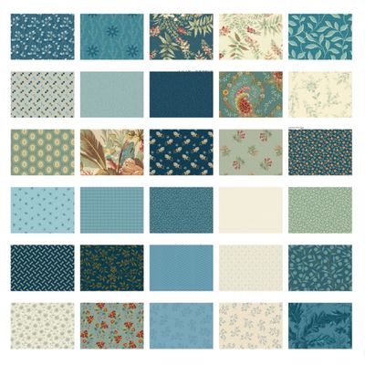 Blue Willow Secret Stash Favourites Charm Pack - by Laundry Basket Quilts for Andover Fabrics