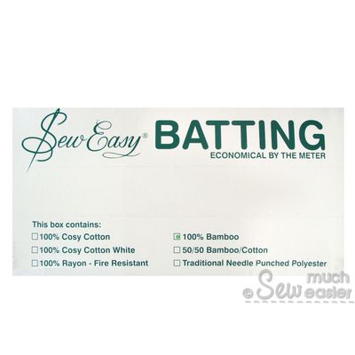 Sew Easy 100% Bamboo Batting (254cm Width) - Whole Roll 15m