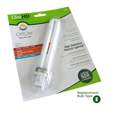 Ott-Lite Bulb 13W HD (Type E) - Replacement Tube for Folding Task Lamp After 2008
