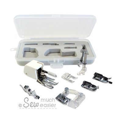 Patchwork Quilter's Sewing Machine Presser Foot Set (Universal for Low Shank 7mm machines)
