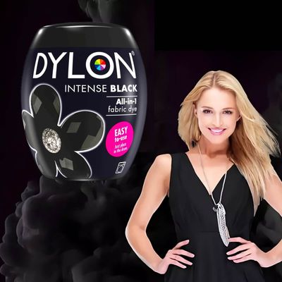 Dylon Intense Black Fabric Dye - Machine Dye Pod x 2 Packs