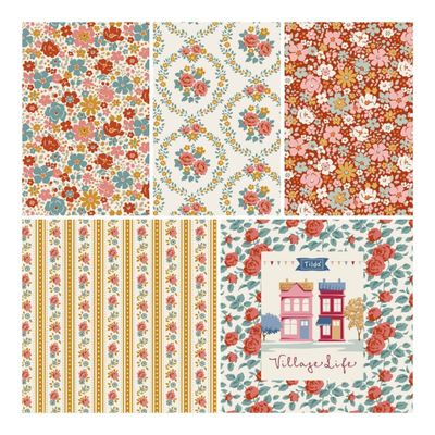 Tilda Fabric - Village Life 5 inch Charm Pack