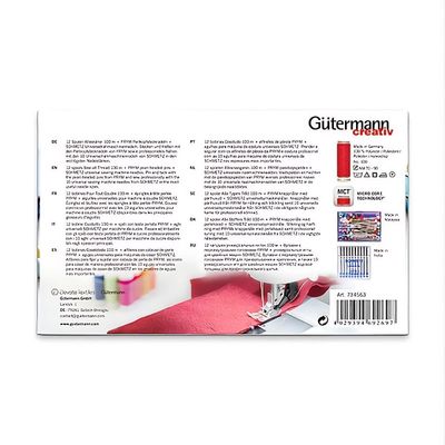Gutermann Sew-All Thread Set - 12 Reels + Schmetz Needles & Prym Pins