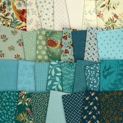 Blue Willow Secret Stash Favourites Charm Pack - by Laundry Basket Quilts for Andover Fabrics