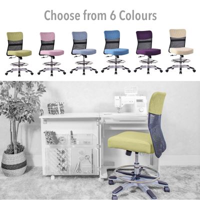 Horn Lux-i Sewing Chair - for Adjustable Height Sewing & Cutting - Lime