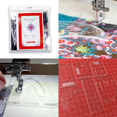 Janome Ruler Work Kit + Foot (202-441-009) for High Shank 9mm / 7mm