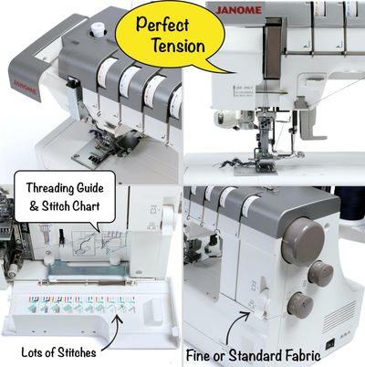 Janome CoverPro 3000P Professional Coverstitch Machine - Heavy Duty Hemmer