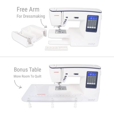 Janome Skyline S3 AE Sewing Machine - Best Value Large Space for Quilting