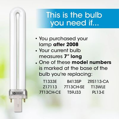 Ott-Lite Bulb 13W HD (Type E) - Replacement Tube for Folding Task Lamp After 2008