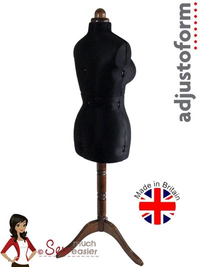 Adjustoform Lady Valet Mannequin Medium Size 14 - 20 in Black