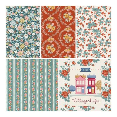 Tilda Fabric - Village Life 5 inch Charm Pack