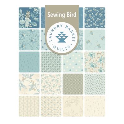 Sewing Bird Charm Pack - by Laundry Basket Quilts for Andover Fabrics