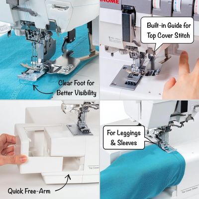 Janome CoverPro 3000P Professional Coverstitch Machine - Heavy Duty Hemmer