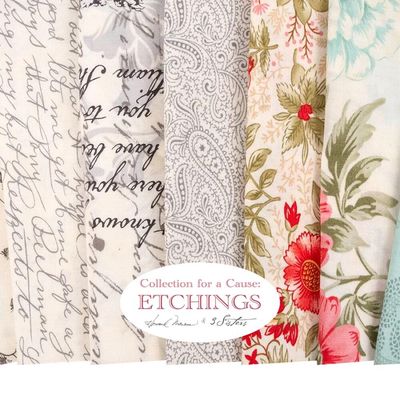 Moda Etchings by 3 Sisters - Jelly Roll (Collection for a Cause)