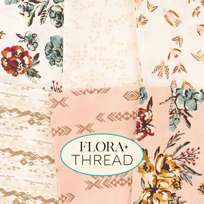 Moda Fabric Flora + Thread by Fancy That  - Charm Pack
