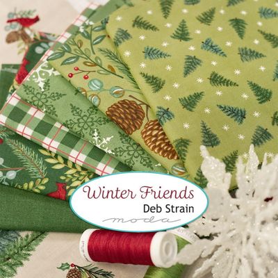 Moda Christmas Fabric Winter Friends by Deb Strain - Fat Quarter Bundle