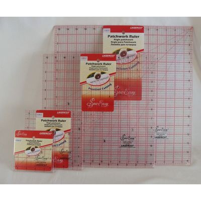 Sew Easy Patchwork Quilting Ruler Set - Squares for Rotary Cutting