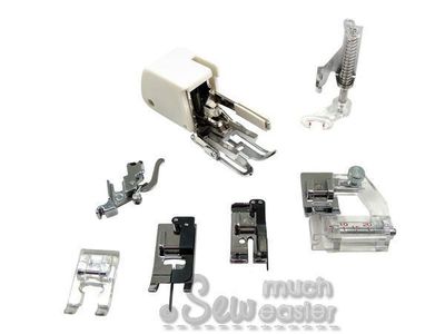 Patchwork Quilter's Sewing Machine Presser Foot Set (Universal for Low Shank 7mm machines)