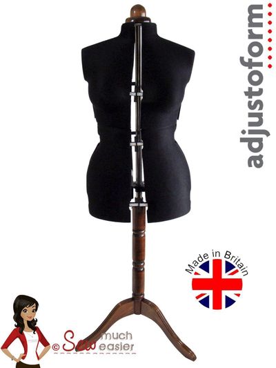 Adjustoform Lady Valet Mannequin Medium Size 14 - 20 in Black