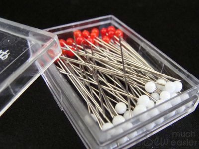 Glass Head Ball-Point Stretch Pins (also for Silk & Lace) 35mm x 5 boxes