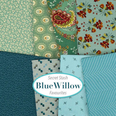 Blue Willow Secret Stash Favourites Charm Pack - by Laundry Basket Quilts for Andover Fabrics