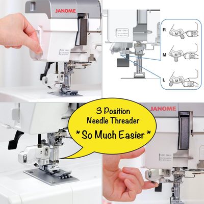 Janome CoverPro 3000P Professional Coverstitch Machine - Heavy Duty Hemmer