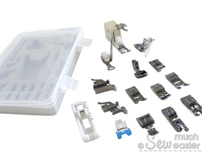 Janome DC2150 Beginner Sewing Machine + 15-Piece Presser Feet Set