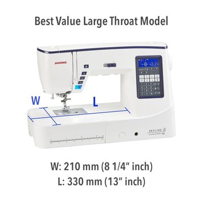 Janome Skyline S6 AE Sewing Machine + The 9mm Ultimate Feet Set for Better Value