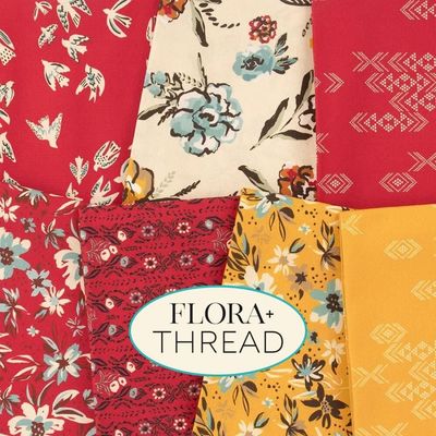Moda Fabric Flora + Thread by Fancy That  - Charm Pack