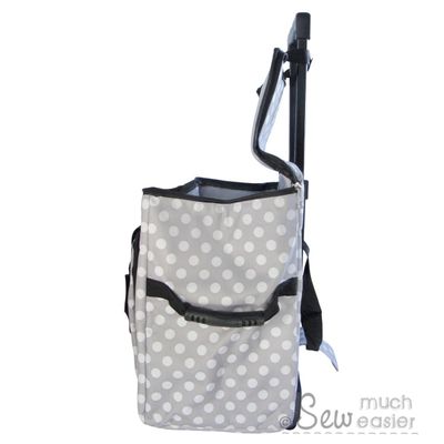 Polka Dot Sewing Machine Trolley Bag - Grey