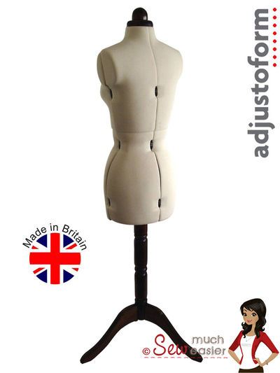 Adjustoform Lady Valet Mannequin Small Size 10 - 16 in Natural